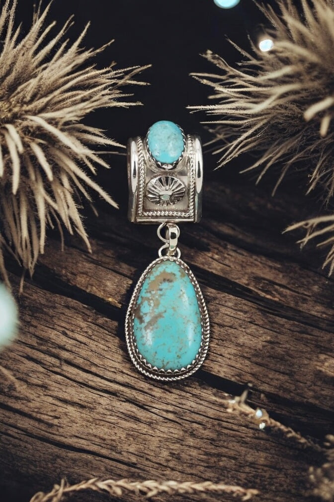 🌙💎 Desert Sky Layers – Sonoran Turquoise & Sterling Silver Necklace 💎🌙