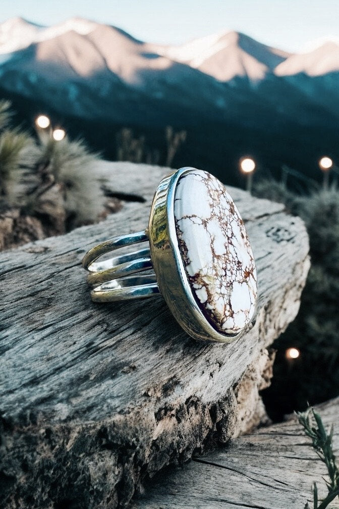 🌵✨ Wild Horse & Sterling Silver Statement Ring – Bold, Timeless, Unapologetically Western ✨🌵 Size 7 3/4