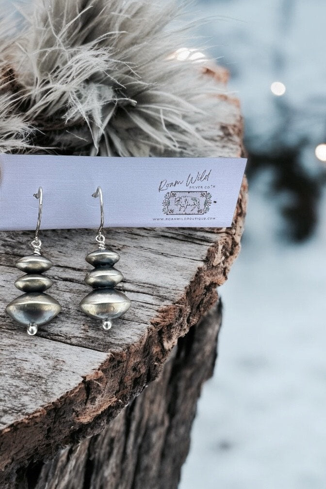 🌿Sterling Silver Navajo Pearl Earrings 🌿